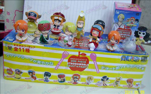 10 Frukt Party One Piece tillbehör Doll