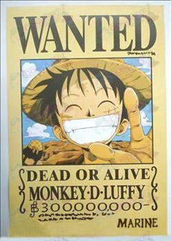 42 * 29 Luffy ville präglade poster (bilder)