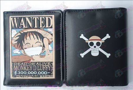 One Piece Tillbehör Luffy teckningsoption läder plånbok (Jane)