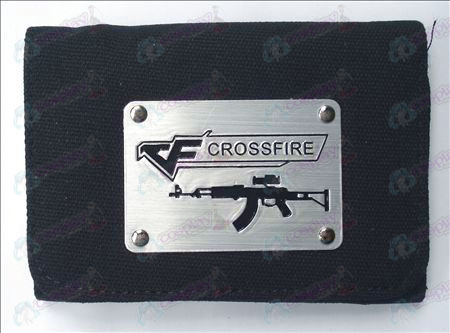 CrossFire tillbehör Vit Canvas Wallet (Black)