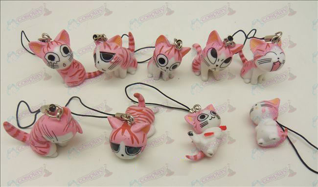 9 Söt katt tillbehör Toy Machine Strap (Pink)