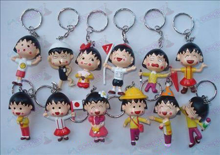 12 Chibi Maruko Chan tillbehör Doll Keychain