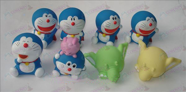 Åtta Doraemon docka (ingen box)