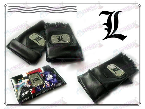Death Note TillbehörL dyrbara layout läderhandskar