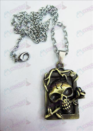 Death Note Tillbehör Brand dimensionell skalle pannband torget diamanthalsband (brons)