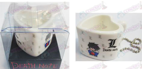 Death Note tillbehör väska hängande hjärtformade keramik kopp