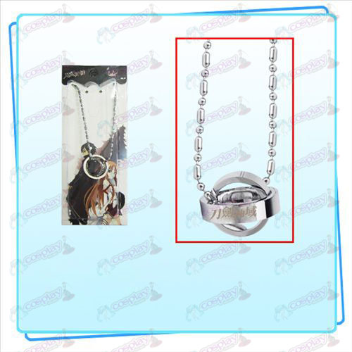 Svärd Art Online Tillbehör Dual ring halsband (Silver)