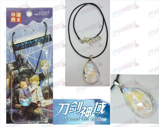Svärd Art Online Tillbehör Yui White Crystal Heart Necklace