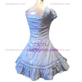 Classic Double hemlines blå klänning Lolita Cosplay Kostym