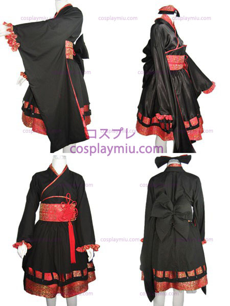 Gothic Lolita Japanska SD svart cosplay dräkt