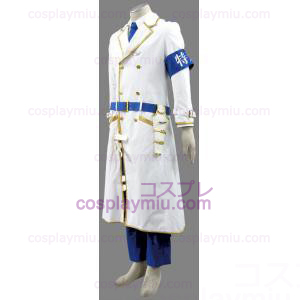 Dockor Silver Badge Vit Unit Uniform Cosplay Kostym
