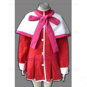 Kanon Girl Pink Edge Scarf Uniform Cosplay Kostym