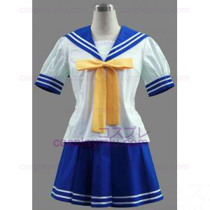 Lucky Star Sakura School Girl Summer School Uniform Cosplay Kostym