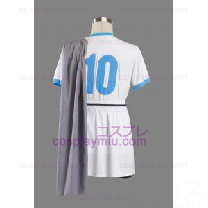 Inazuma Eleven Vit Soccer Uniform Cosplay Kostym