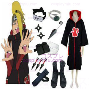 Naruto Akatsuki Deidara & Team Akatsuki Cosplay Kostym