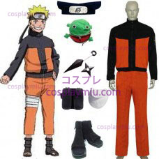 Naruto Pre-Shippuden Uzumaki Naruto Cosplay kostym