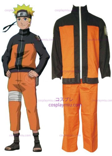 Naruto Pre-Shippuden Uzumaki Naruto Cosplay kostym