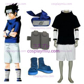 Naruto Sasuke Uchiha Cosplay Kostym och tillbehör