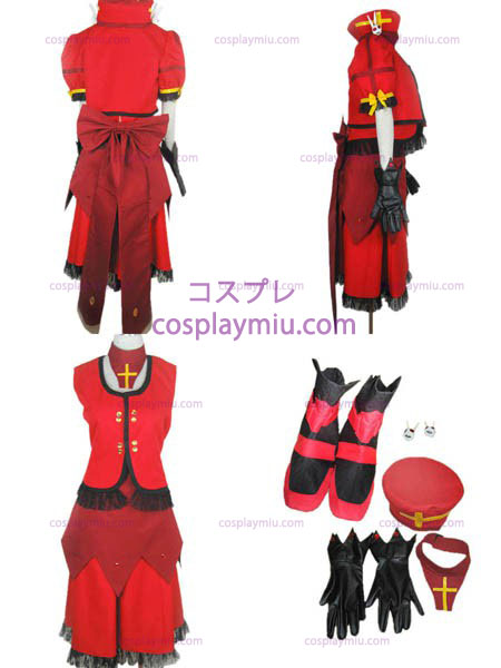 Magical Girl Lyrical Nanoha A: s cosplay dräkt