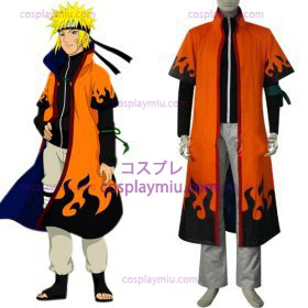 Naruto Uzumaki Naruto 6th Hokage Cosplay Kostym