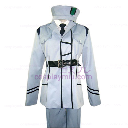 Hetalia Axis Powers Silver Uniform Cosplay Kostym