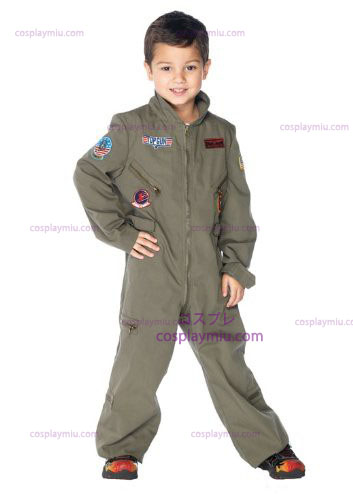Top Gun Flight Suit Kids Kostymer