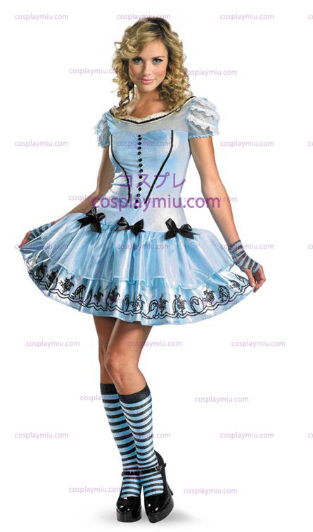 Sassy Blue Dress Alice Kostym