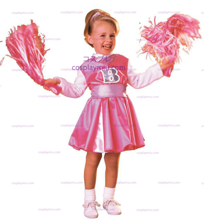 Cheerleader Barbie Barn Kostym