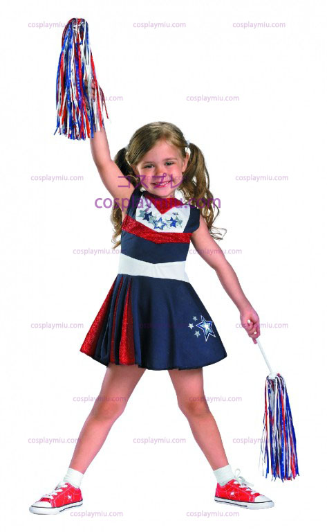Superstar Cheerleader Spirit Barn och Småbarn Kostym