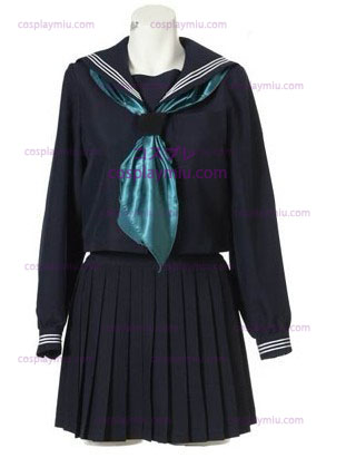 Långärmat Sailor skoluniform Cosplay Kostym