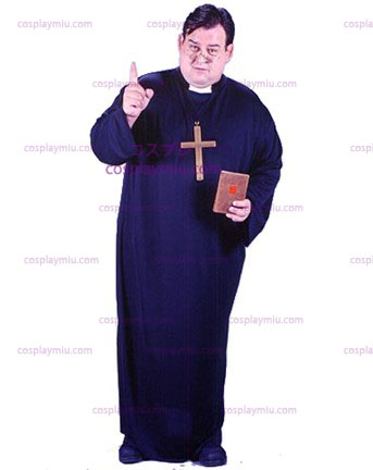 Mens Plus Size Priest Kostym