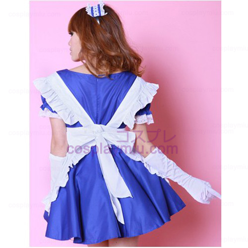 Vitt förkläde och blå kjol Kostymer Maid