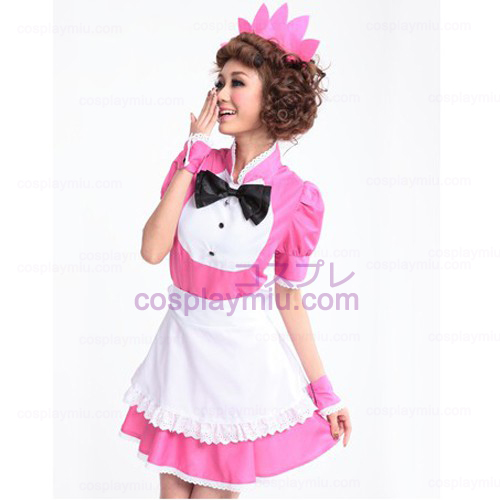Lolita Cosplay kostym / persika rosa Barbie Doll Maid Kostymer