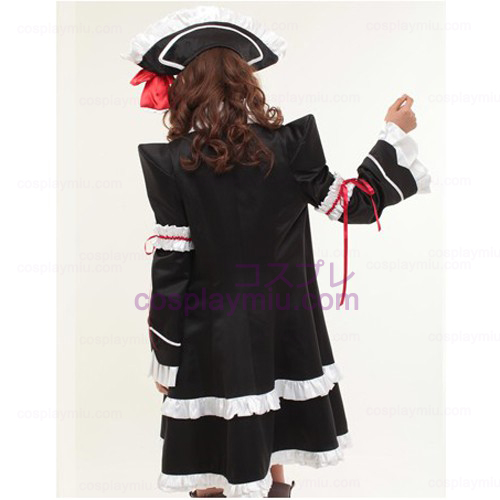 Red Lily Anna Cosplay Anime Halloween Pirate Maid Kostymer