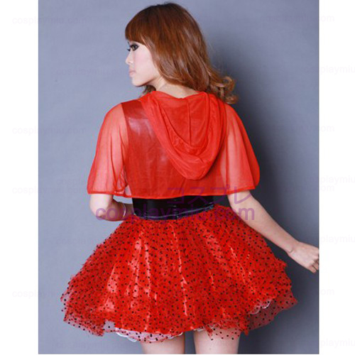Red Pompon Slöja kjol Maid Kostymer