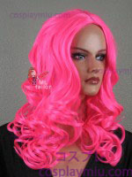 20 "Hot Pink Curly Midpart Cosplay Peruker