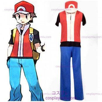 Pokemon Ash Ketchum Män s Cosplay Kostym