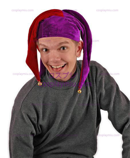 Floppy Jester Red and Purple Adult Hatt