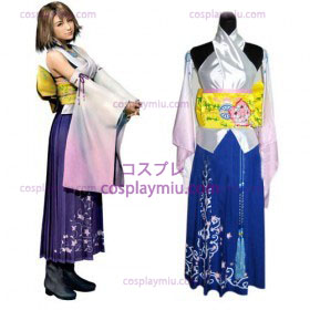 Final Fantasy X Yuna Kvinnor Cosplay Kostym