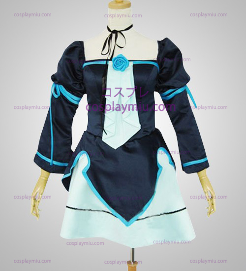 Vocaloid Miku Doujin Ljusblå Cosplay kostym