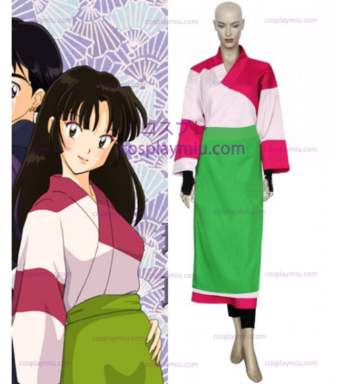 Inuyasha Sango Kimono Cosplay Kostym