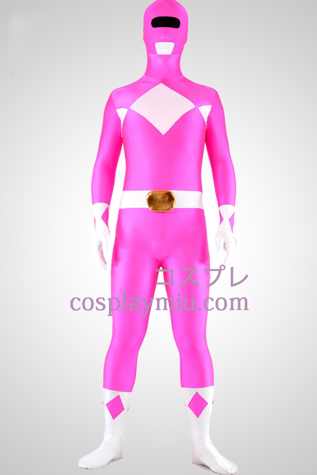 Mighty zentaiin Pink Ranger Lycra Spandex Superhjälte Zentai Suit