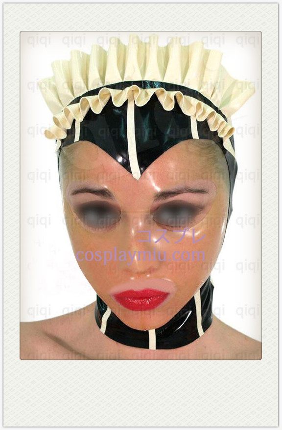 Classic Kvinna Cosplay Latex Mask med Transparent Face