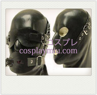 Black Man SM Latex Mask med flyttbara Eyes och mun