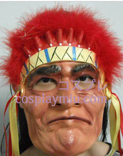 Klassiskt röd Indian Latex Mask