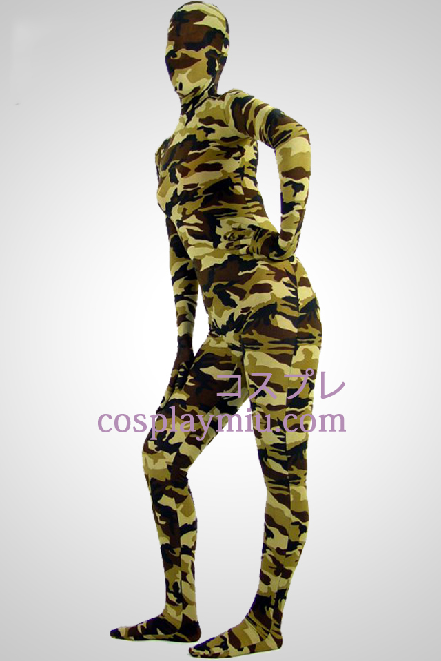 Desert Camouflage Partten Spandex Zentai Suit B