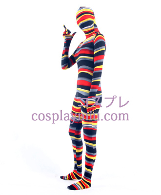 Randiga Flera färger Lycra Zentai Suit