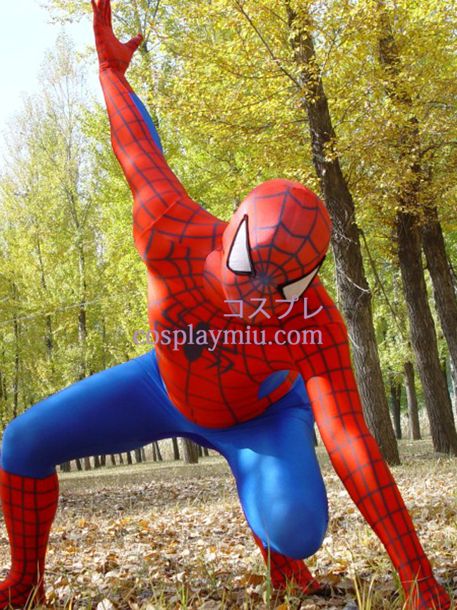 Spideman Lycra Superhjälte Zentai Suit