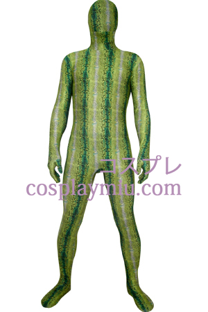 Grön Digital Prints Lycra Zentai Suit