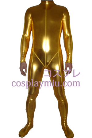 Guld metallskimrande Zentai Suit